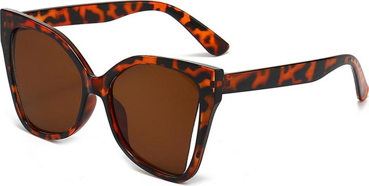 Produktbild Techsuit - Sunglasses (5335) - for Women with PC Frame and Lens, Butterfly Shape - Leopard / Brown