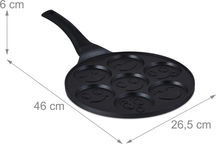 Actual product image Relaxdays Pancake pan (2.65 cm, Pan set + pot set, Aluminium)