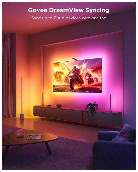 Produktbild Govee TV Backlight (Warmweiss, RGBIC, 360 cm, Indoor)