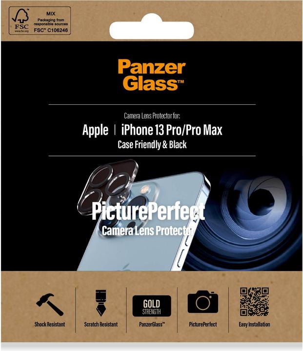 Immagine prodotto PanzerGlass Protezione della macchina fotografica (1 Pezzo/i, Apple iPhone 13 Pro Max, Apple iPhone 13 Pro)