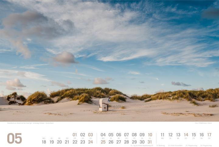 Actual product image Nordsee - von Ostfriesland bis nach Sylt - ReiseLust Kalender 2026 (45 x 33 cm, Hardcover, German)
