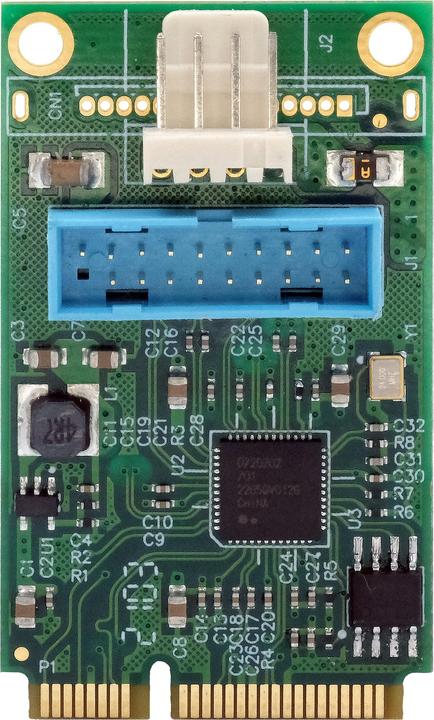 Actual product image Exsys Mini PCI-E card 2x USB 3.2 Gen 1