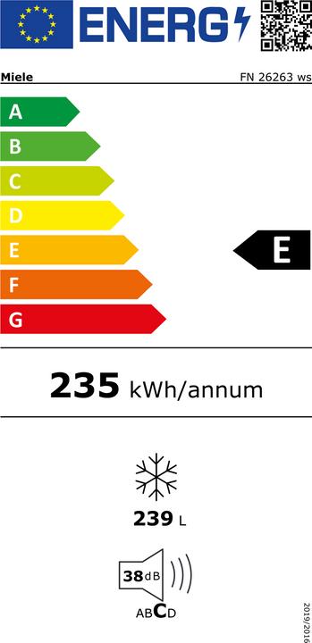 Energy Label Miele FN 26263 ws (Stand-alone, 232 l)