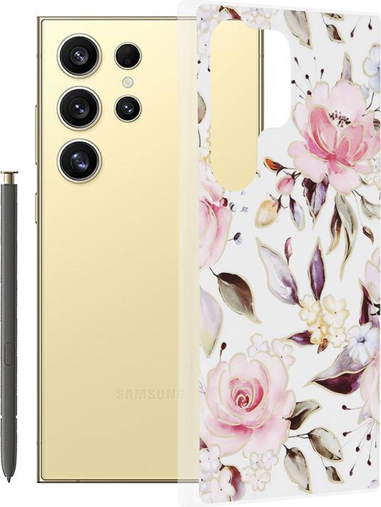Productafbeelding Techsuit - Marble Series - Samsung Galaxy S24 Ultra - Chloe White (Samsung Galaxy S24 Ultra)
