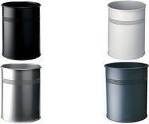 Image du produit Durable Corbeille à papier métallique 15L ronde avec perforation 30 mm 1 Pc 330001 (15 l)
