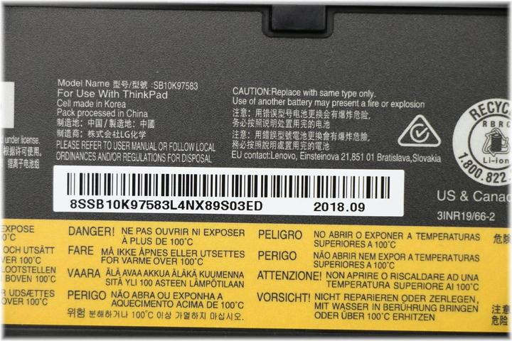 Actual product image Lenovo ThinkPad Battery 61+ (6 Cells, 4400 mAh)