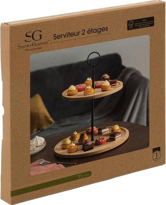 Produktbild Secret de Gourmet Servierregal - Bambus - 2 Ebenen