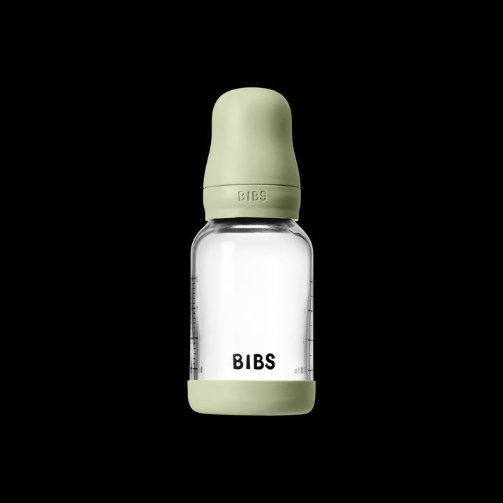 Image du produit Bibs - Glass Baby Bottle Round Latex Slow Flow - Sage - 120 ml (120 ml)