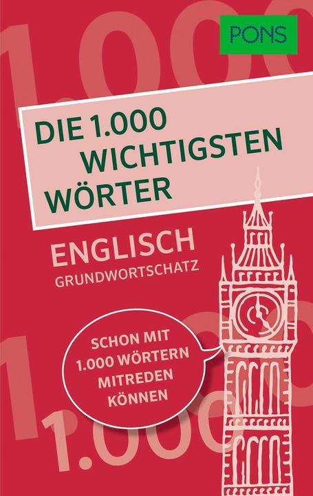 Produktbild Die 1000 wichtigsten Wörter - Englisch Grundwortschatz (Deutsch, Englisch, 2018)