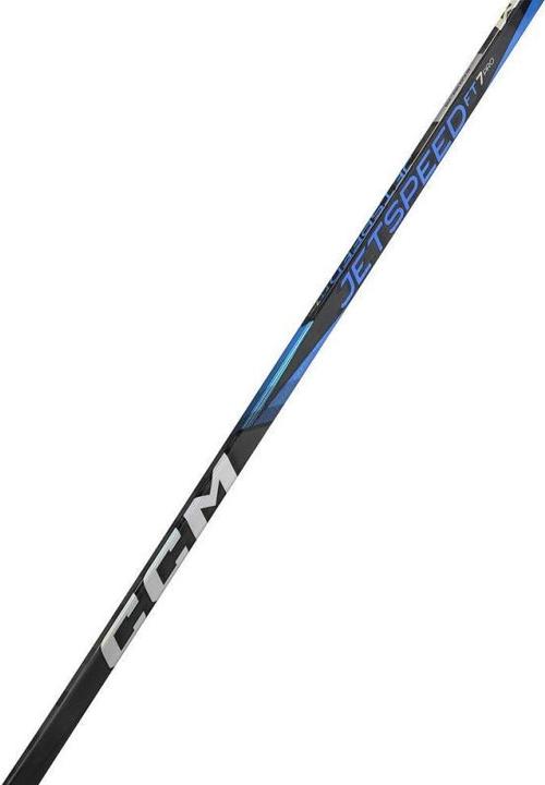 Actual product image CCM JetSpeed FT7 PRO JR composite hockey stick in special colours (left, JR 50 Flex, 28, chrome) (Left)