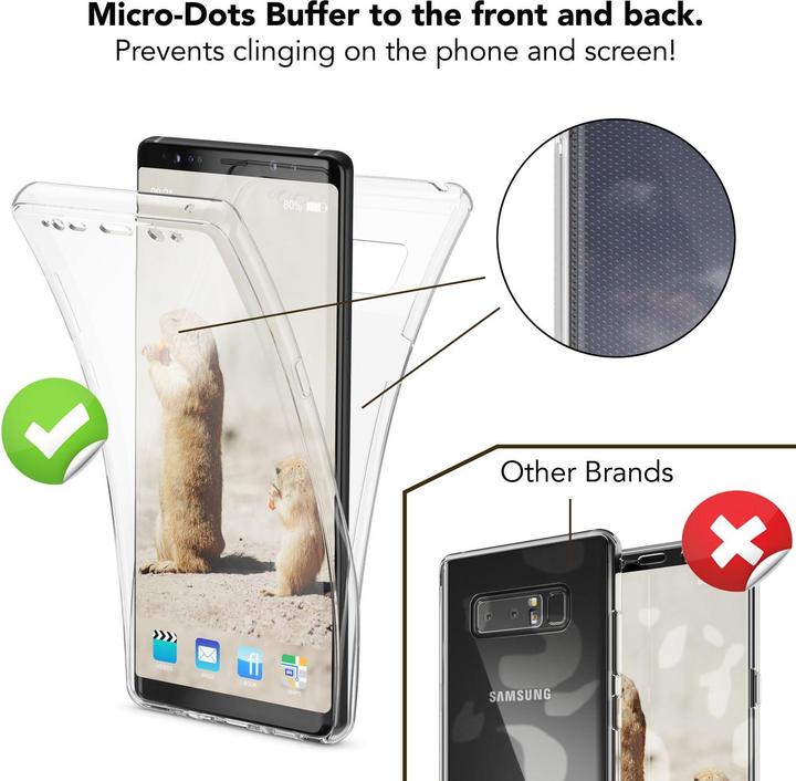 Actual product image Nalia 360 degree cell phone case (Samsung Galaxy Note 8)