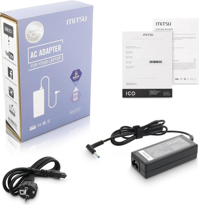 Immagine prodotto Mitsu caricabatterie per notebook 19,5v 3,33a 4,5x3,0 pin - hp (65 W)