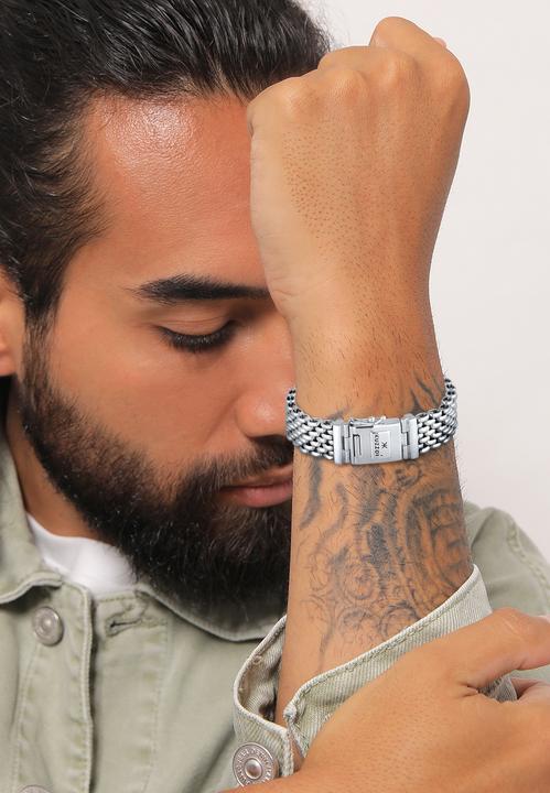 Actual product image Kuzzoi Bracelet Mens Robust Box Clasp 925 Sterling Silver (23 cm, 925 sterling silver)