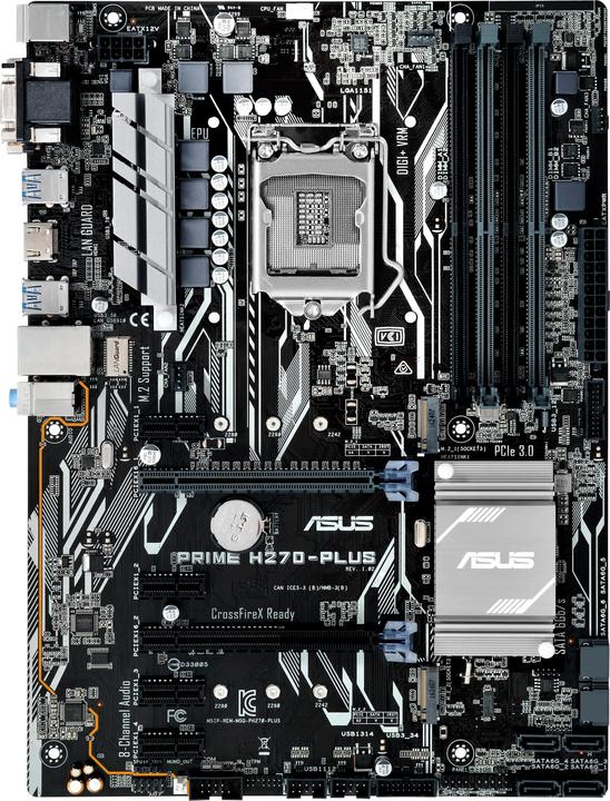 Image du produit ASUS Prime H270-Plus (LGA 1151, Intel H270, ATX)
