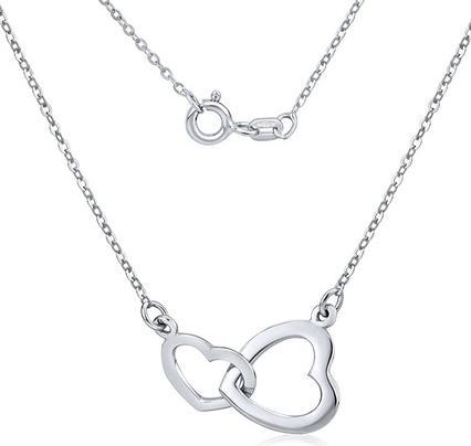 Silvego Silver necklace combined heart SMJN059FP7
