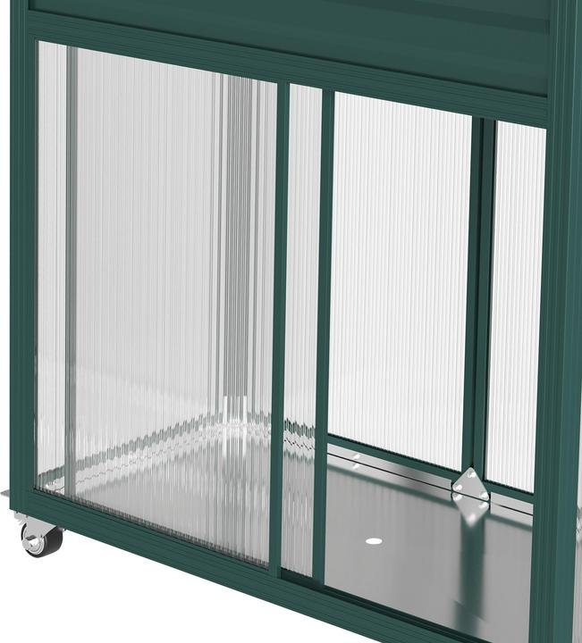 Immagine prodotto Outsunny Letto rialzato con rotelle e porta scorrevole inferiore