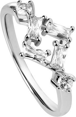 Image du produit Silver Cat - Square silver ring with zircons SC333 - Circuit: 58 mm