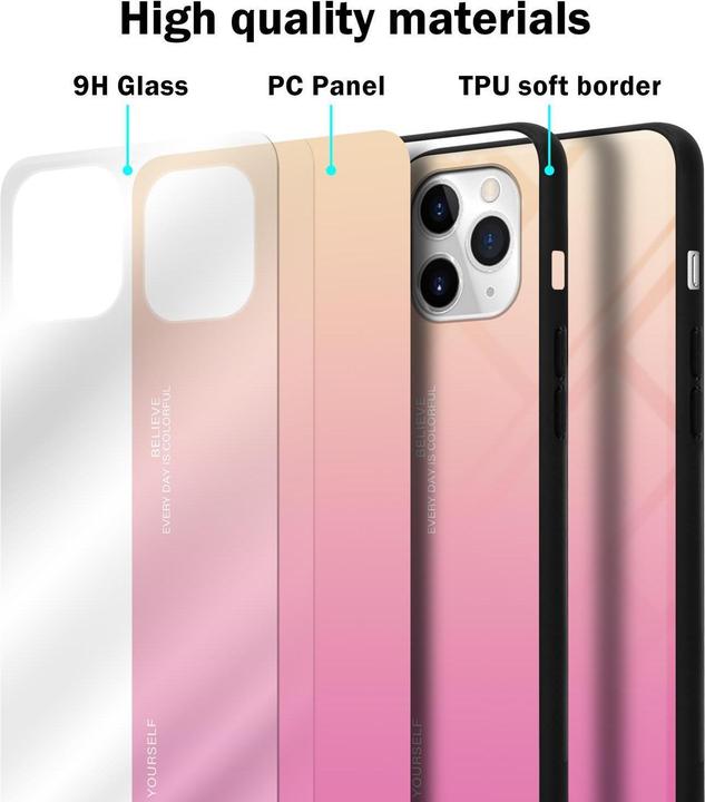 Actual product image Cadorabo TPU 2 colors glass cover (Apple iPhone 11 Pro Max)