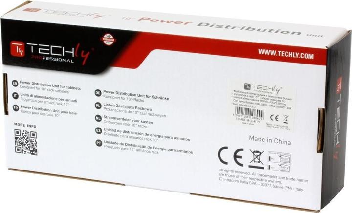 Produktbild Techly I-CASE M10-4ITY Rack Zubehör Stromverteiler (4 x, CEE 7/3, 1.80 m)