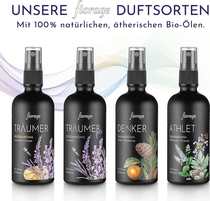 Actual product image Florage Bio Raumspray Kissenspray TRÄUMER PUR Lavendel 100 ml (100 ml)