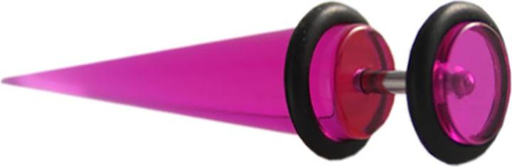 Actual product image Star Piercing Fake expander violet transparent (without brass, Acrylic)