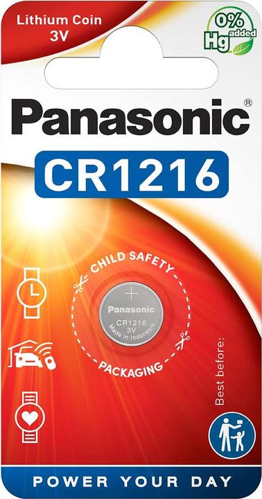 Image du produit Panasonic Lithium Power CR1216 (1 pcs, CR121616, 25 mAh)