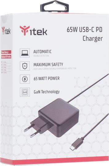Actual product image Itek Chargeur universel Super Slim pour ordinateur portable 65W (USB-C) (65 W)