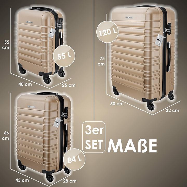 Produktbild Kesser 3tlg. Kofferset (120 l, M (50 - 90l), L (90 - 115l), XL (ab 115l))