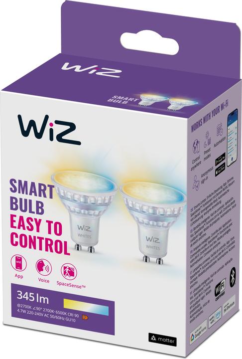 Image du produit WiZ Spot (GU10, 4.70 W, 345 lm, 2 x, F)
