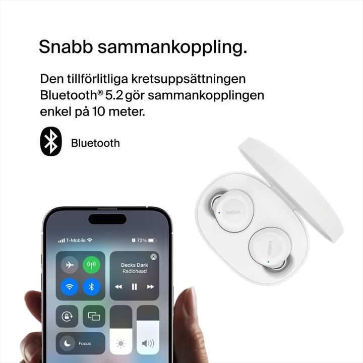 Produktbild Belkin Auc009btwh Soundform Bolt True (keine Geräuschunterdrückung, 19 h, Kabellos)
