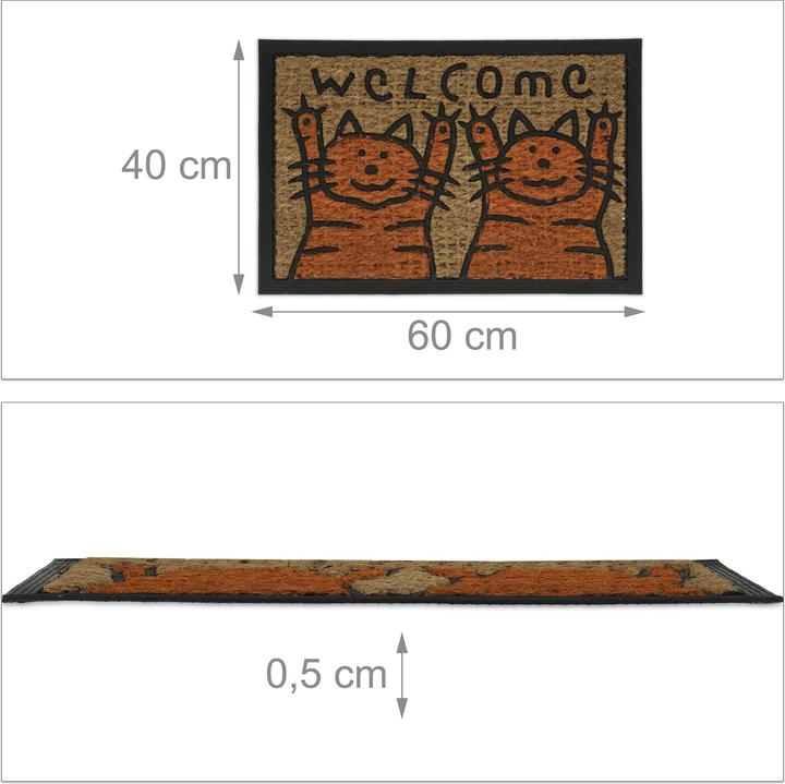 Actual product image Relaxdays Coir Doormat (60 x 40 x 0.5 cm)