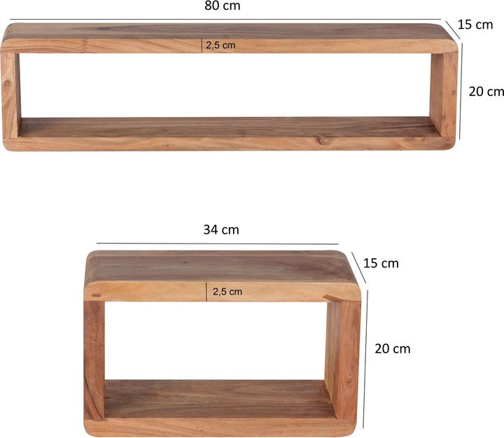 Actual product image Wohnling Boha (80 x 15 x 20 cm, 34 x 15 x 20 cm)