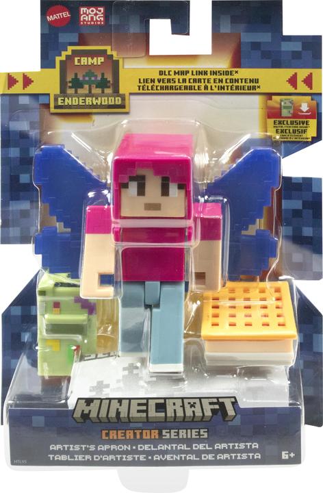 Actual product image Mattel MINECRAFT CREATOR SERIES FIGURE Artist's Apron