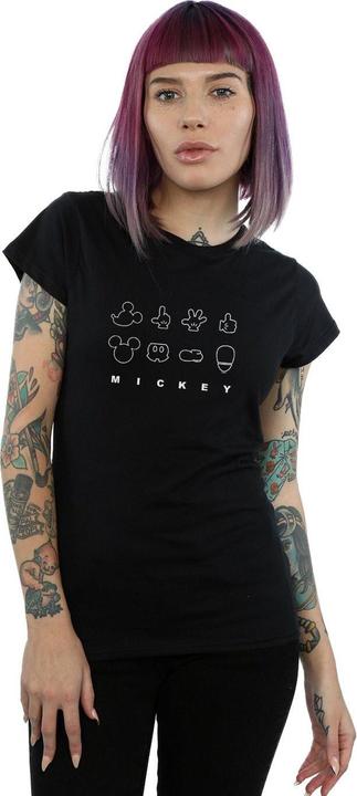 Actual product image Disney Womens/Ladies Mickey Mouse Deconstructed Cotton T-Shirt (L)