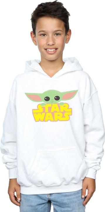 Actual product image Star Wars Boys The Mandalorian The Child And Logo Hoodie (104)