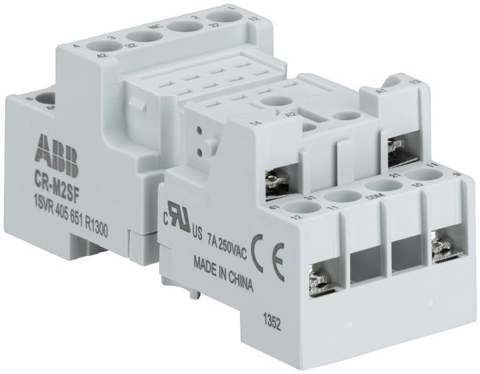 Image du produit ABB Adaptateur de montage Support, à utiliser avec le connecteur femelle CR-M (Socle de relais)