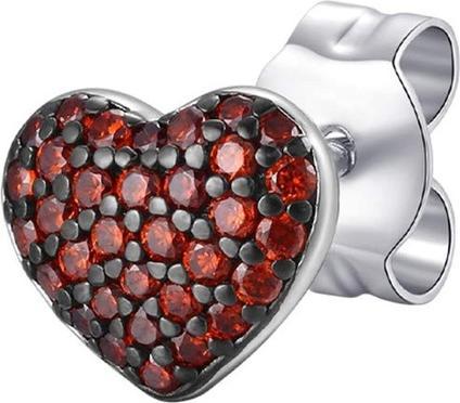 Image du produit Rosato Boucles d'oreilles simples en argent Coeur avec zircons Storie RZO048 (L)
