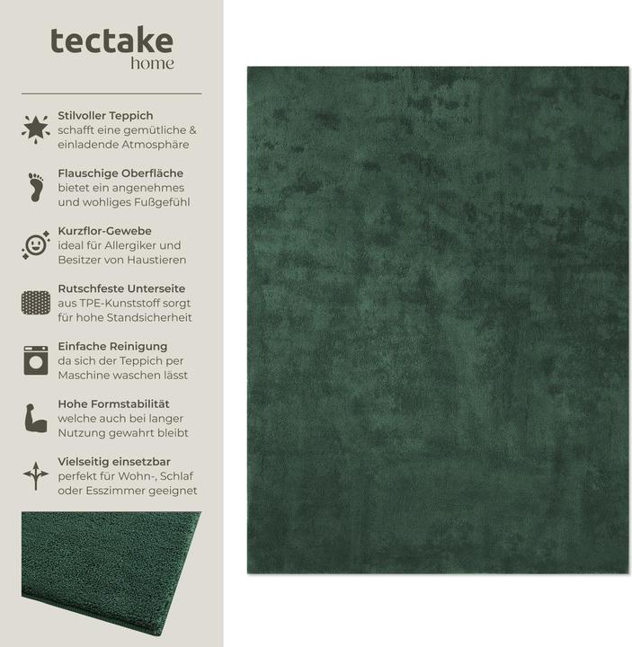 Actual product image tectake Short pile carpet Soft Zone (140 x 200 cm)