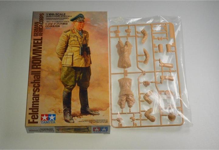 Actual product image Tamiya 1:16 WWII figure field march.Rommel Africa