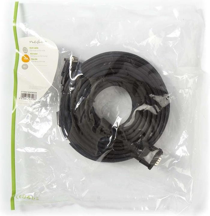 Actual product image Nedis Video cable, VGA plug - VGA plug, 1024 x 768, 20m (0.20 m, VGA)