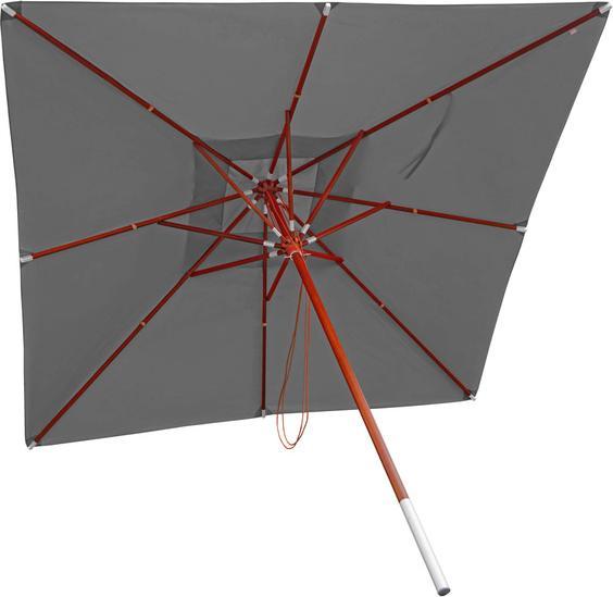 Image du produit Swisshandel24 Gastronomie Parasol en bois, Parasol de jardin, Polyester/bois 28kg, carré 4x4m corde antichoc - a (4 m)