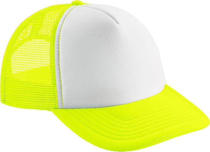 Neon yellow, White