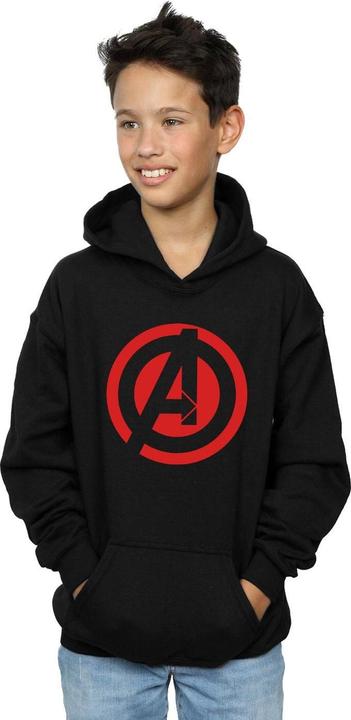 Actual product image Boys Avengers Assemble Solid A Logo Hoodie (128)