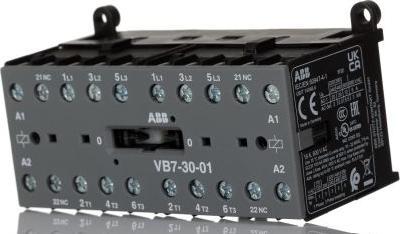 Produktbild ABB VB7-30-01 VB Leistungsschütz / 24 V Spule, 3 -polig 3 Schliesser / 20 A, Umkehrend