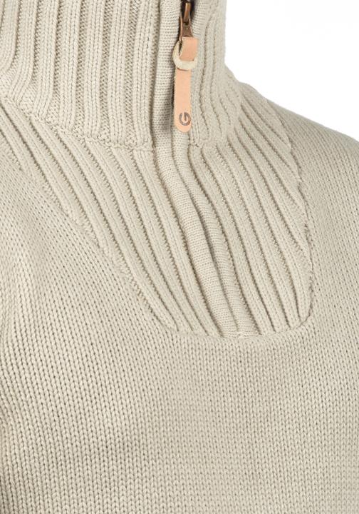 Image du produit Solid Petro Pull En Grosse Maille À Col Camionneur Pull-Over Pour Homme Avec Col Droit Avec Fermetur (XL)