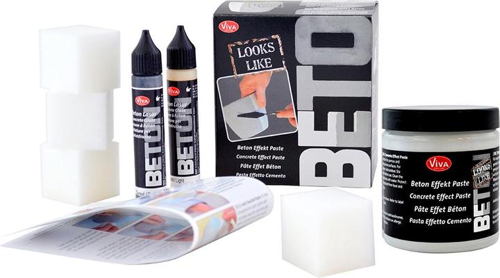 Image du produit Viva Decor Kit créatif "Décor tendance effet béton" Pâte à béton pour des effets de béton à l'aspect réel (Gris)