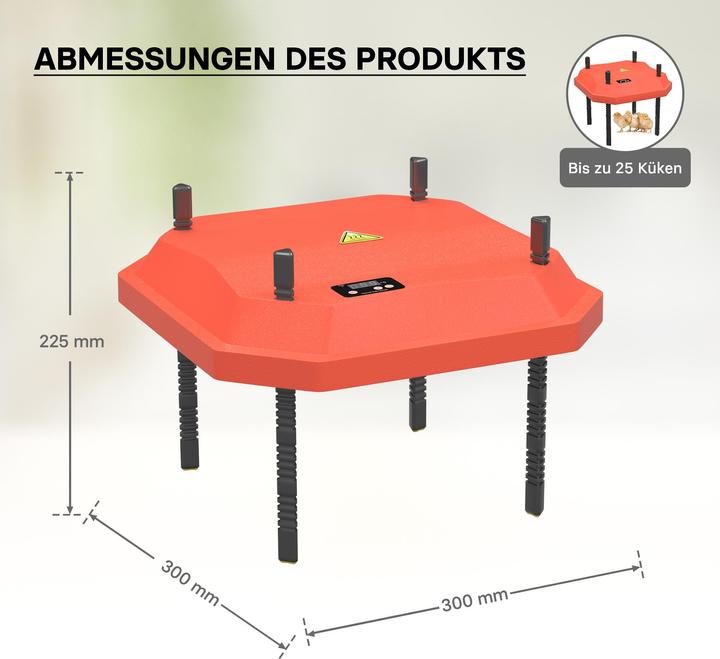 Produktbild Fudajo Küken-Wärmeplatte 30x30cm 50W Heizplatte Temperaturregler Kükenaufzucht (50 W)