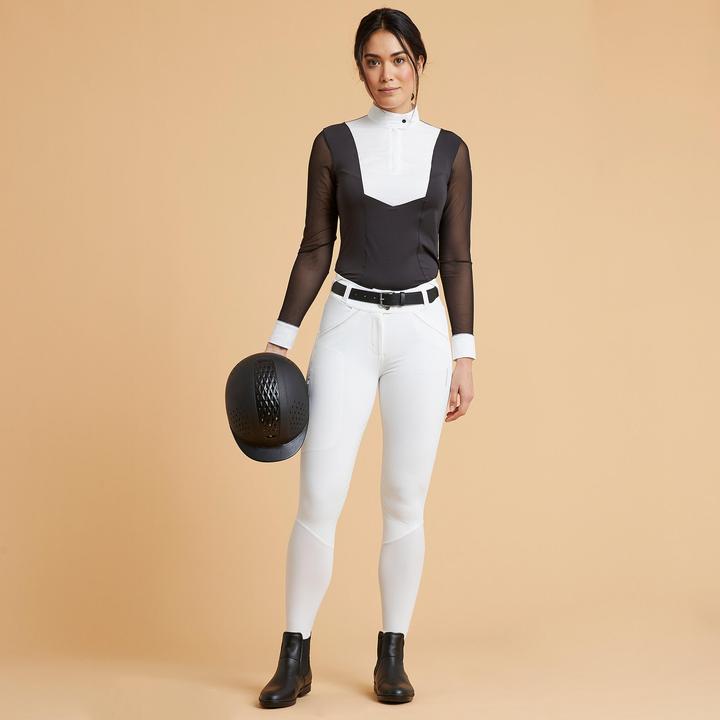 Produktbild Fouganza Turnierreithose Damen - 900 Classic Grip weiss (XL)