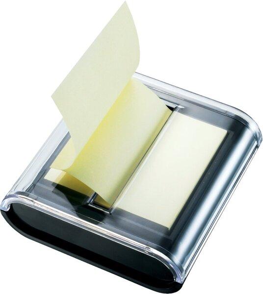 Actual product image notes Z-Notes sticky note dispenser, acrylic, equipped transparent/black, square, for Z-N... (75 x 75 cm)