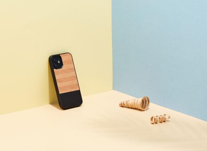 Image du produit Man.Wand & WOOD case for iPhone 12 mini herringbone nero black (Apple iPhone 12 mini)